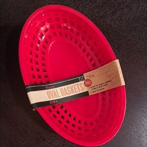Red BBQ Snack Baskets Set